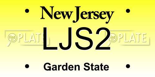 LJS2 New Jersey License Plate