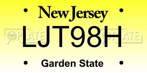 LJT98H New Jersey License Plate