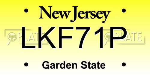 LKF71P New Jersey License Plate