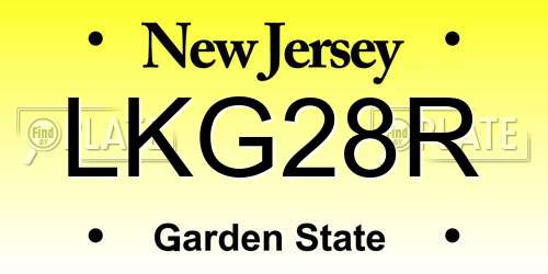 LKG28R New Jersey License Plate