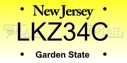 LKZ34C New Jersey License Plate