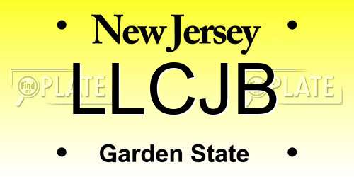 LLCJB New Jersey License Plate