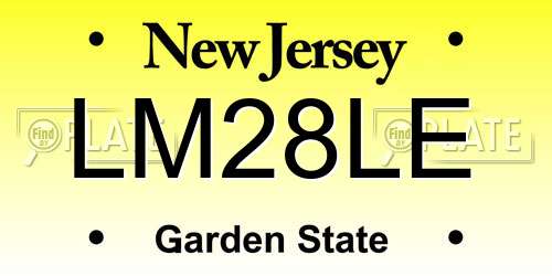 LM28LE New Jersey License Plate