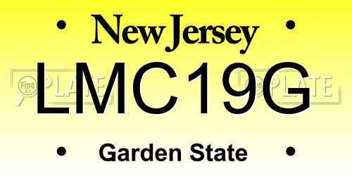 LMC19G New Jersey License Plate
