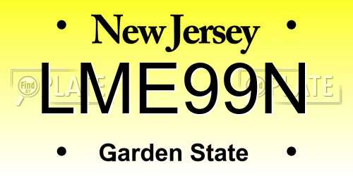 LME99N New Jersey License Plate