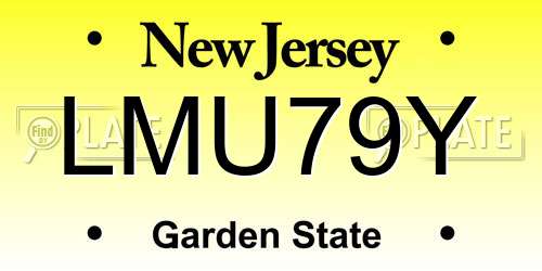 LMU79Y New Jersey License Plate