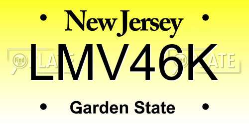 LMV46K New Jersey License Plate