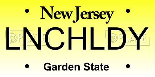 LNCHLDY New Jersey License Plate