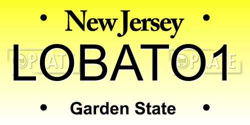 LOBATO1 New Jersey License Plate