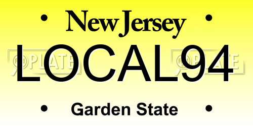 LOCAL94 New Jersey License Plate