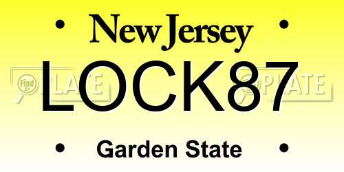 LOCK87 New Jersey License Plate