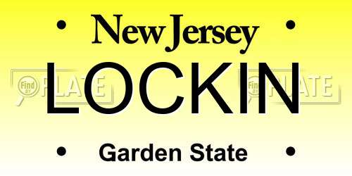 LOCKIN New Jersey License Plate