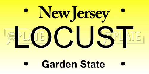 LOCUST New Jersey License Plate