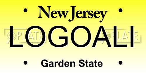 LOGOALI New Jersey License Plate