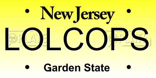 LOLCOPS New Jersey License Plate
