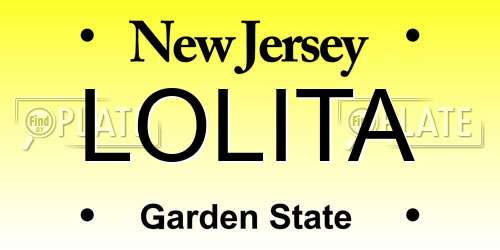 LOLITA New Jersey License Plate