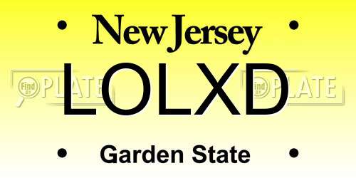 LOLXD New Jersey License Plate