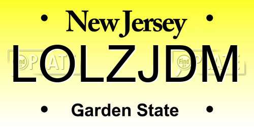LOLZJDM New Jersey License Plate