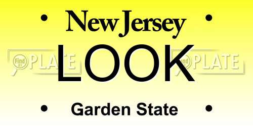 LOOK New Jersey License Plate