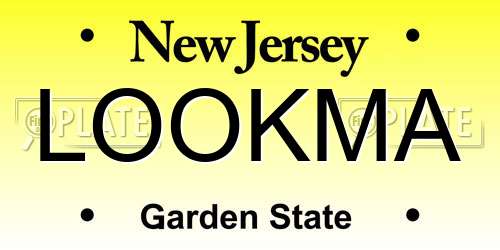 LOOKMA New Jersey License Plate