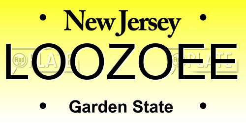 LOOZOEE New Jersey License Plate