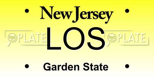 LOS New Jersey License Plate