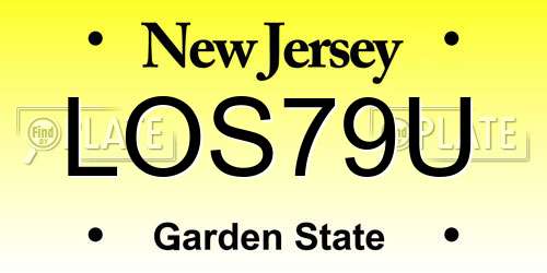 LOS79U New Jersey License Plate