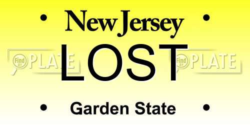 LOST New Jersey License Plate