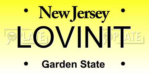 LOVINIT New Jersey License Plate