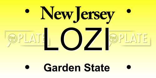 LOZI New Jersey License Plate