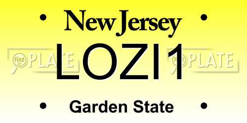 LOZI1 New Jersey License Plate