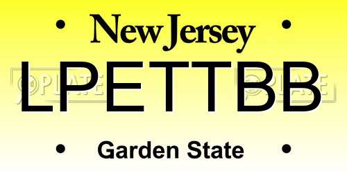 LPETTBB New Jersey License Plate