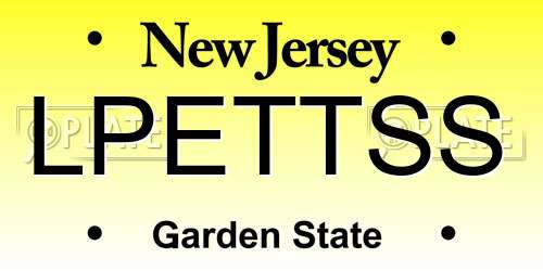 LPETTSS New Jersey License Plate
