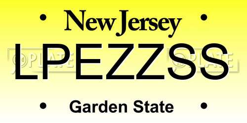LPEZZSS New Jersey License Plate