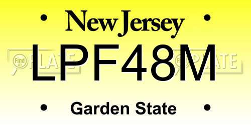 LPF48M New Jersey License Plate