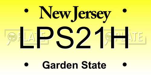 LPS21H New Jersey License Plate