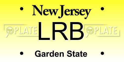 LRB New Jersey License Plate