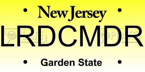 LRDCMDR New Jersey License Plate