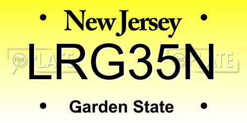 LRG35N New Jersey License Plate
