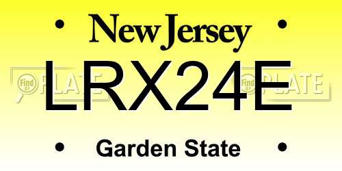 LRX24E New Jersey License Plate