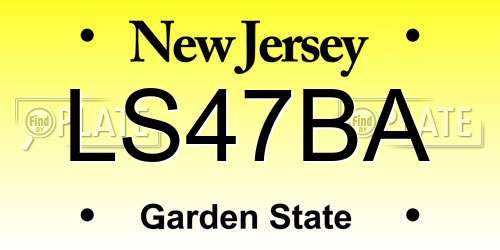 LS47BA New Jersey License Plate