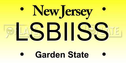 LSBIISS New Jersey License Plate