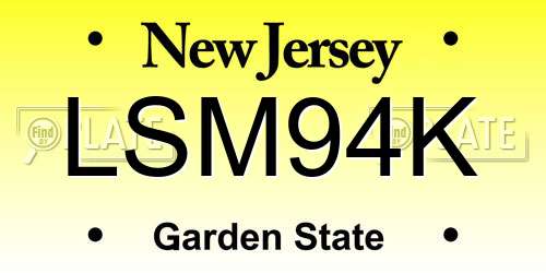 LSM94K New Jersey License Plate