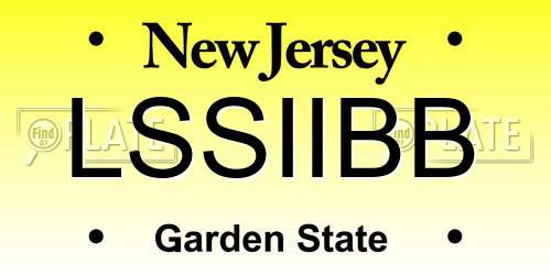 LSSIIBB New Jersey License Plate