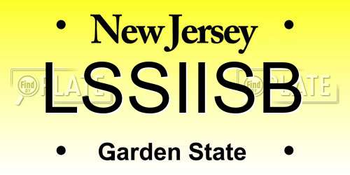 LSSIISB New Jersey License Plate