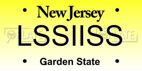 LSSIISS New Jersey License Plate