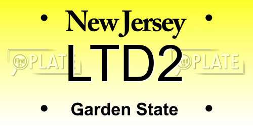 LTD2 New Jersey License Plate