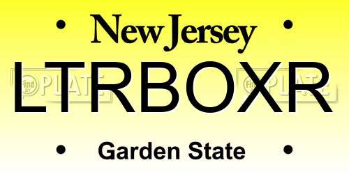 LTRBOXR New Jersey License Plate