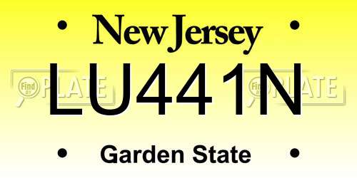LU441N New Jersey License Plate