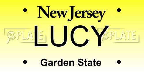 LUCY New Jersey License Plate